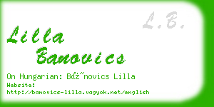 lilla banovics business card